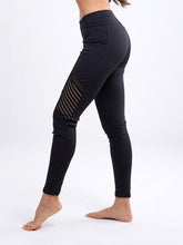 Load image into Gallery viewer, High-Waisted Workout Leggings with Mesh Panels