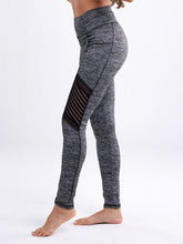 Load image into Gallery viewer, High-Waisted Workout Leggings with Mesh Panels