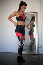 Load image into Gallery viewer, Colorblock Cheetah Print Activewear Set
