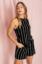 Load image into Gallery viewer, Summer Stripe  Blouson Romper w/ Pocket
