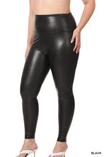 Load image into Gallery viewer, Plus High Rise Faux Leather Leggings
