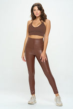 Load image into Gallery viewer, High Waist PU Leather Corset Cincher  Pants
