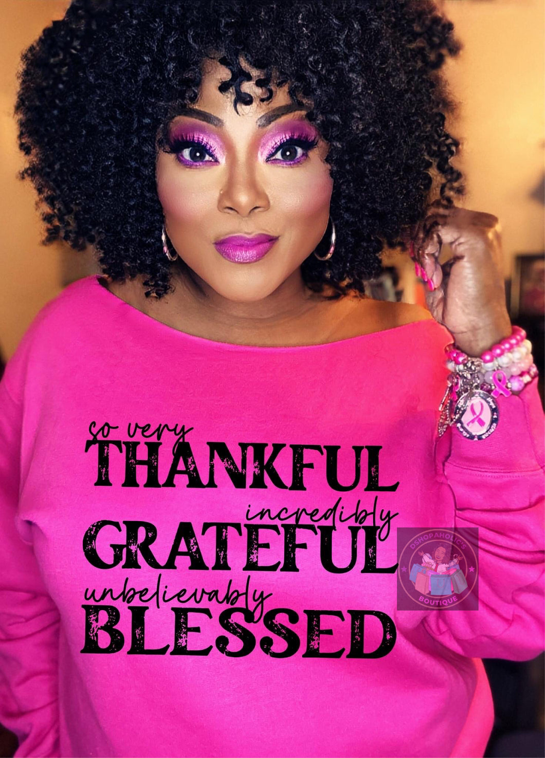 So Very Thankful Grateful Blessed  black