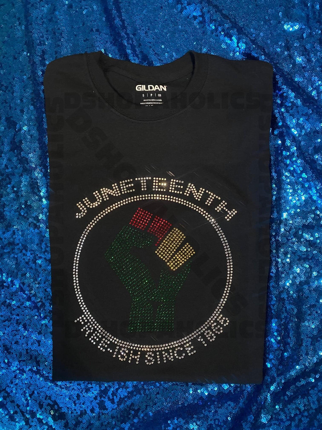 Juneteenth Free Ish Fist Rhinestone